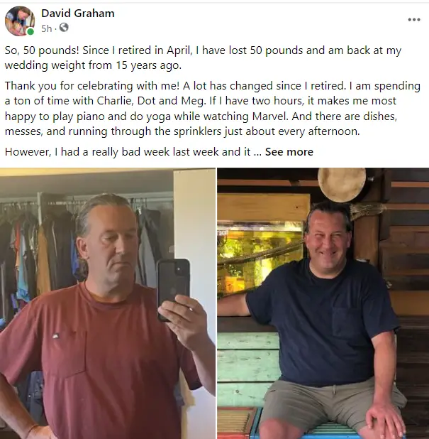 I lost 50 lbs. in retirement